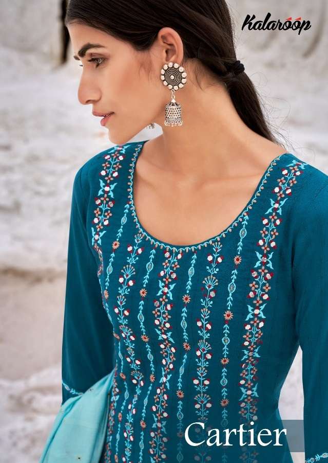 KALAROOP CARTIER 12735 TO 12740 TOP BOTTOM WITH DUPATTA COLLECTION 
