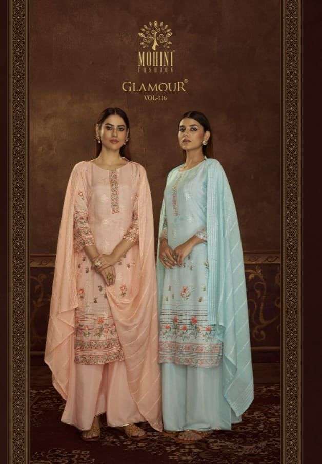 MOHINI FASHION GLAMOUR VOL 116 PURE MUSLIN PARTY WEAR SUIT COLLECTION