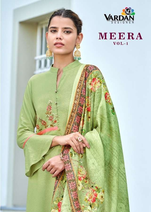 VARDHAN DESIGNER MEERA VOL 1 TOP BOTTOM WITH DUPATTA COLLECTION WHOLESALE RATE 