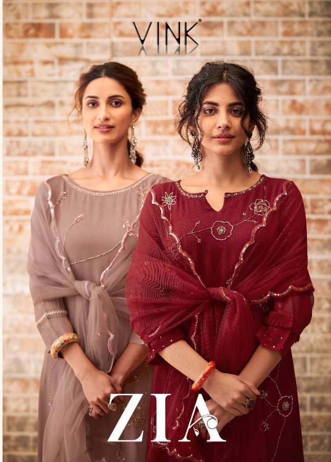 VINK ZIA HANDWORK KURTI PANT WITH DUPATTA LATEST COLLECTION 2022