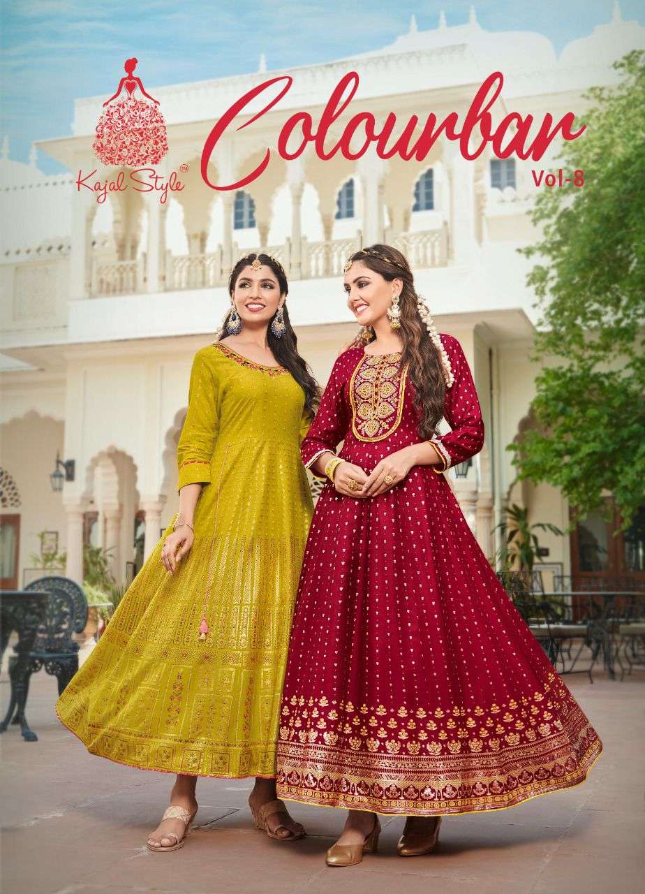 KAJAL STYLE COLORBAR VOL 8 GOWN STYLE KURTI LATEST NEW CATALOGUE 2022