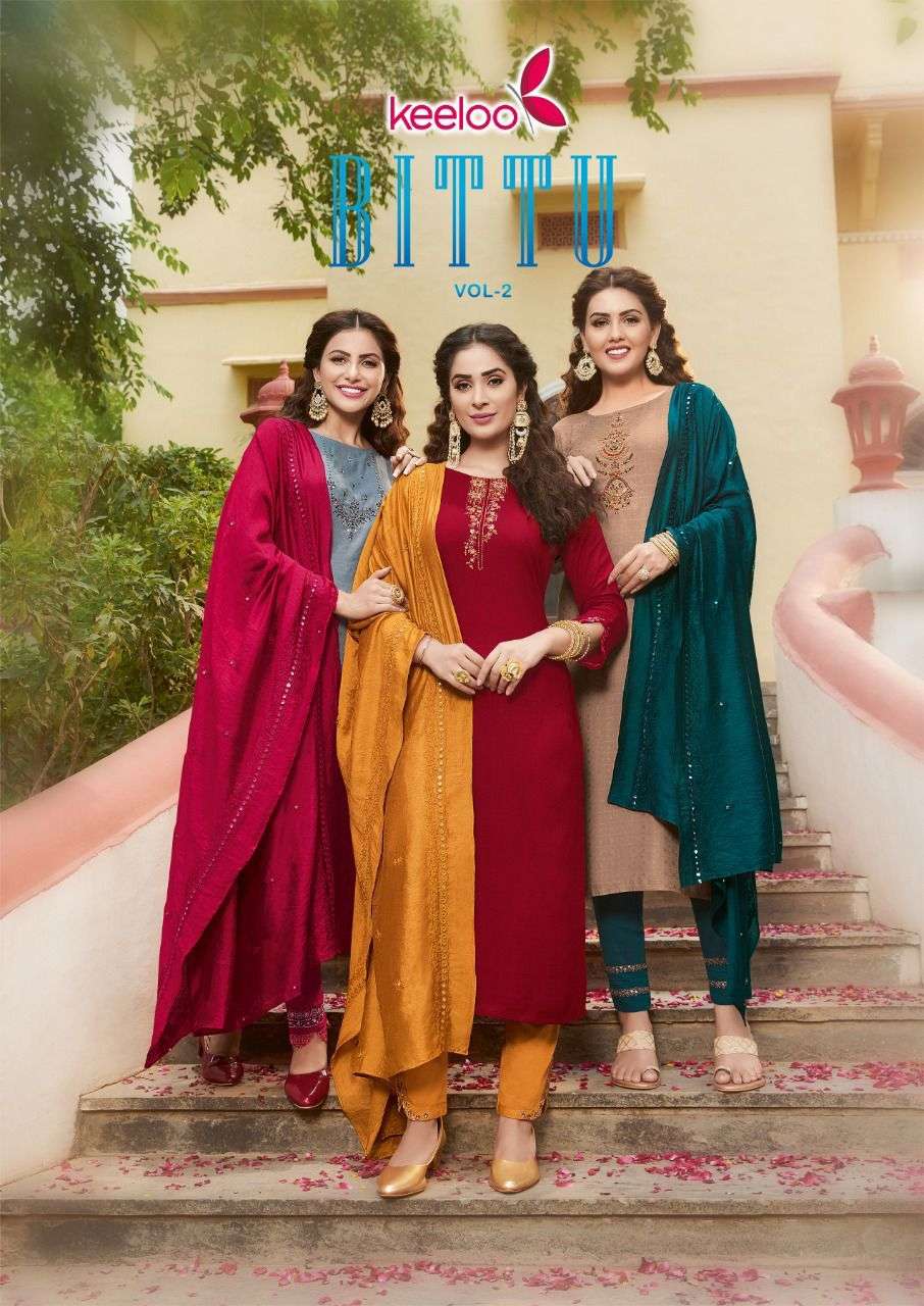 KEELOO BITTU VOL 2 TOP PANT WITH DUPATTA LATEST CATALOGUE COLEECTION 2022
