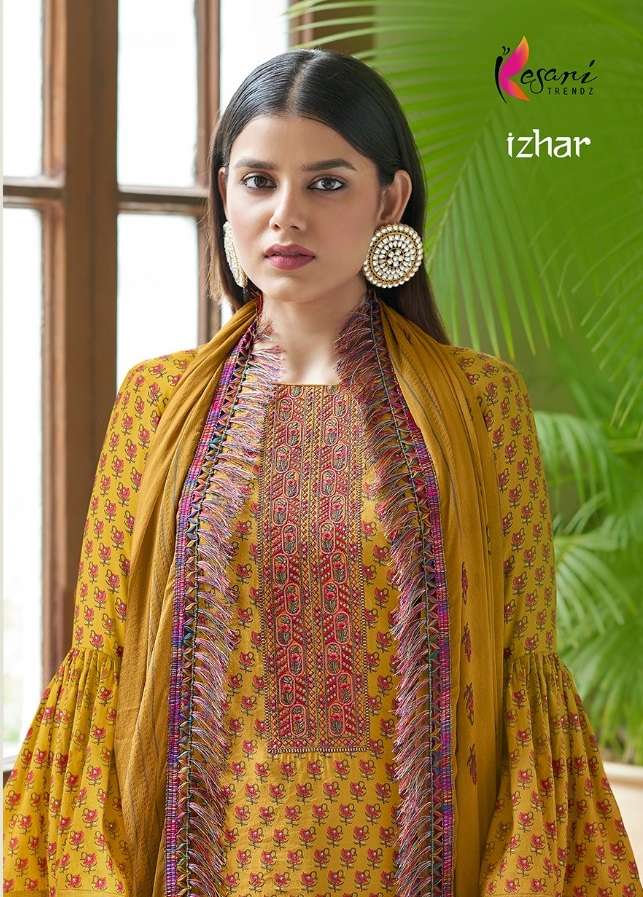 KESARI TRENDZ 01 TO 06 SERIES IZHAR PRINTED SUIT WHOLESALE RATE 