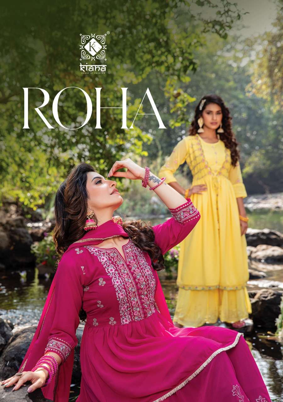 KIANA ROHA GEORGETTE TOP BOTTM WITH DUPATTA COLLECTION CATALOGUE 