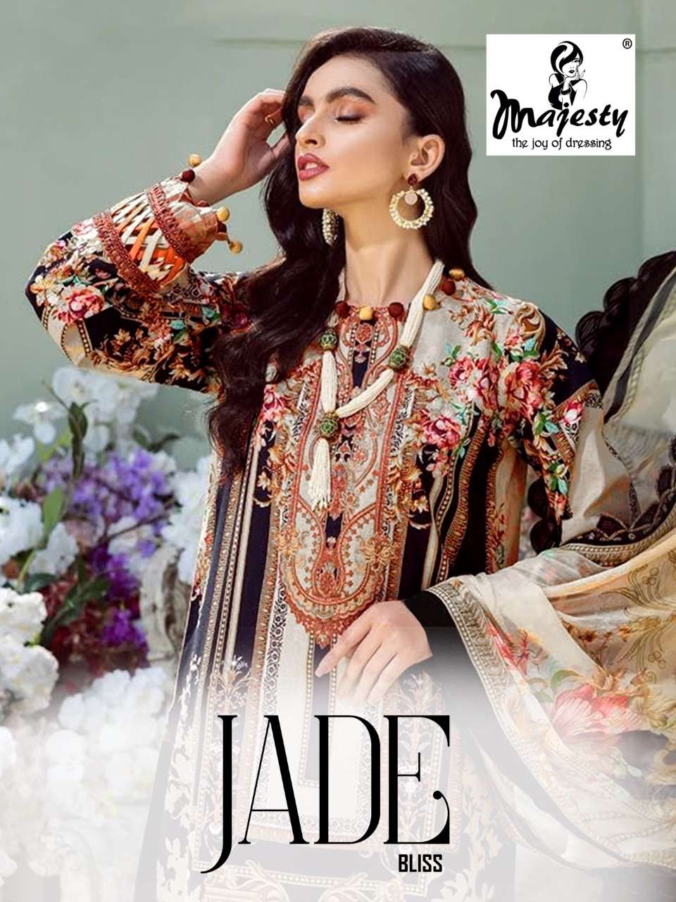 MAJESTY JADE BLISS PURE COTTON DIGITAL PRINTED SUIT WHOLESALE RATE SURAT 