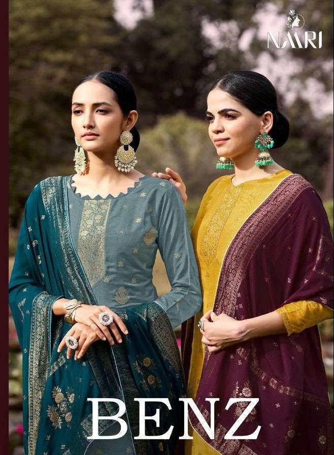 NAARI BENZ 4401 TO 4404  MUSLIN PARTY WEAR COLLECTION SUIT WHOLESALE RATE 