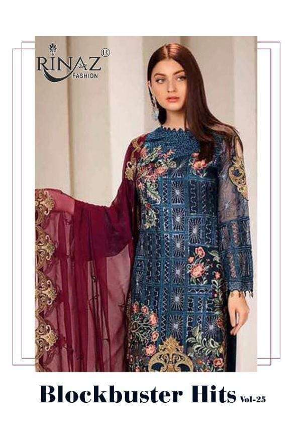 RINAZ FASHION BLOCK BUSTER VOL 25 PAKISTANI GEORGETTE SUIT CATALOGUE 