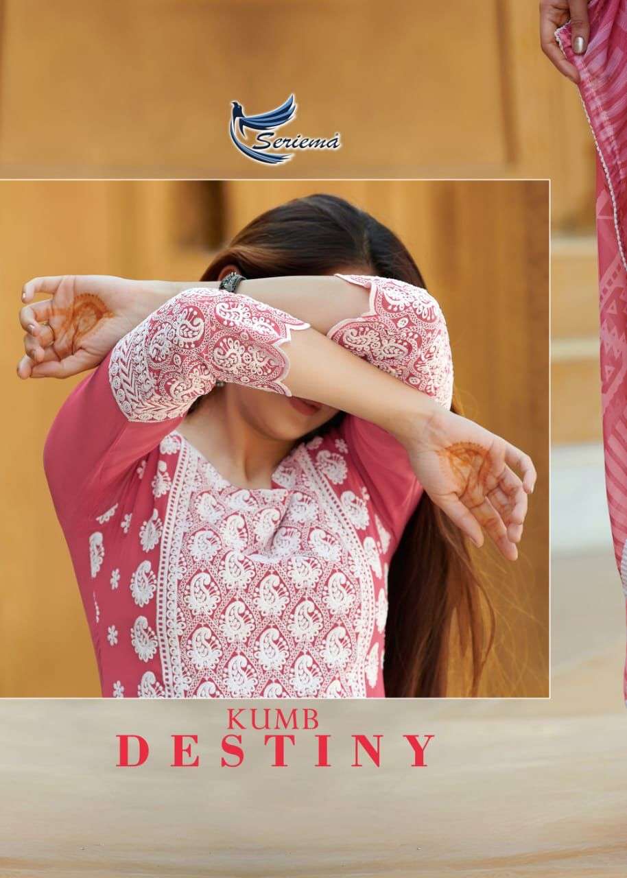 SERIEMA KUMB DESTINY TOP BOTTOM WITH DUPATTA NEW CATALOGUE 2022