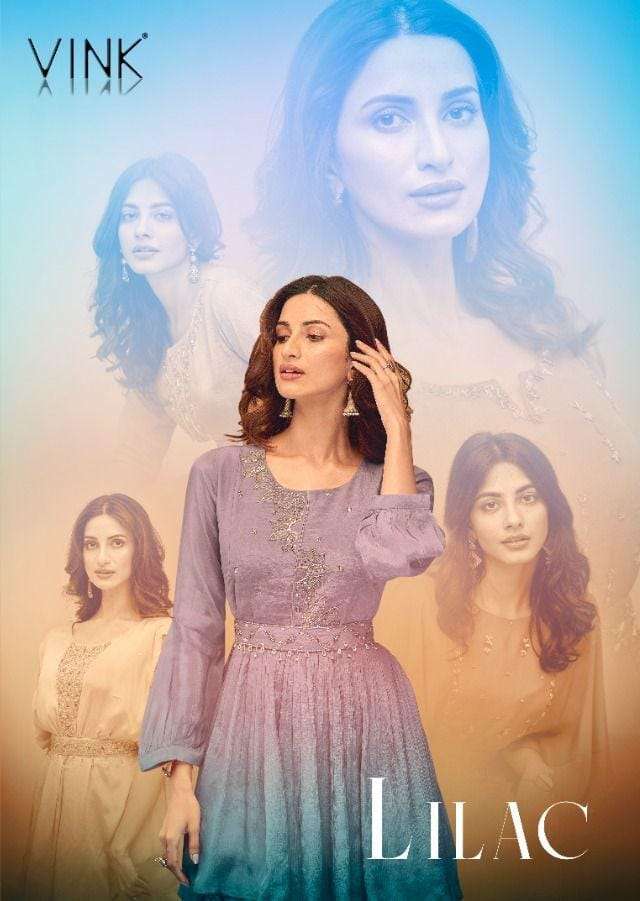 VINK LILAC VISCOSE CHINON TOP WITH SKIRT COLLECTION CATALOGUE 