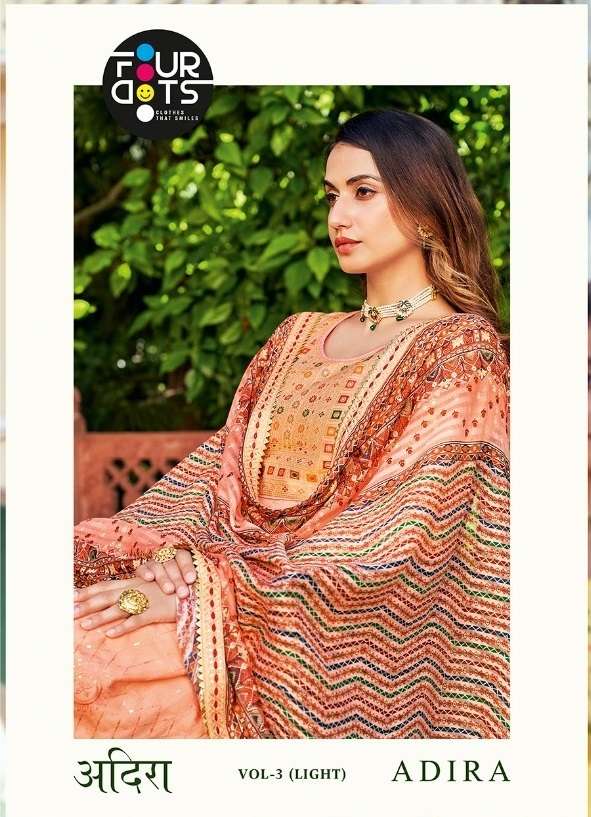 FOUR DOTS ADIRA VOL 3 MUSLIN FABRIC SALWER SUIT AT BEST PRICE IN SURAT 