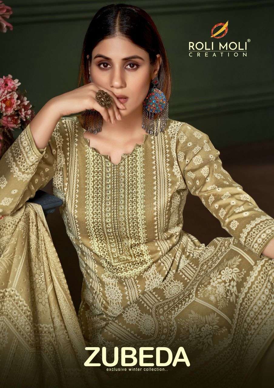 ROLI MOLI ZUBEDA PASHMINA WINTER SUIT COLLECTION 2022`