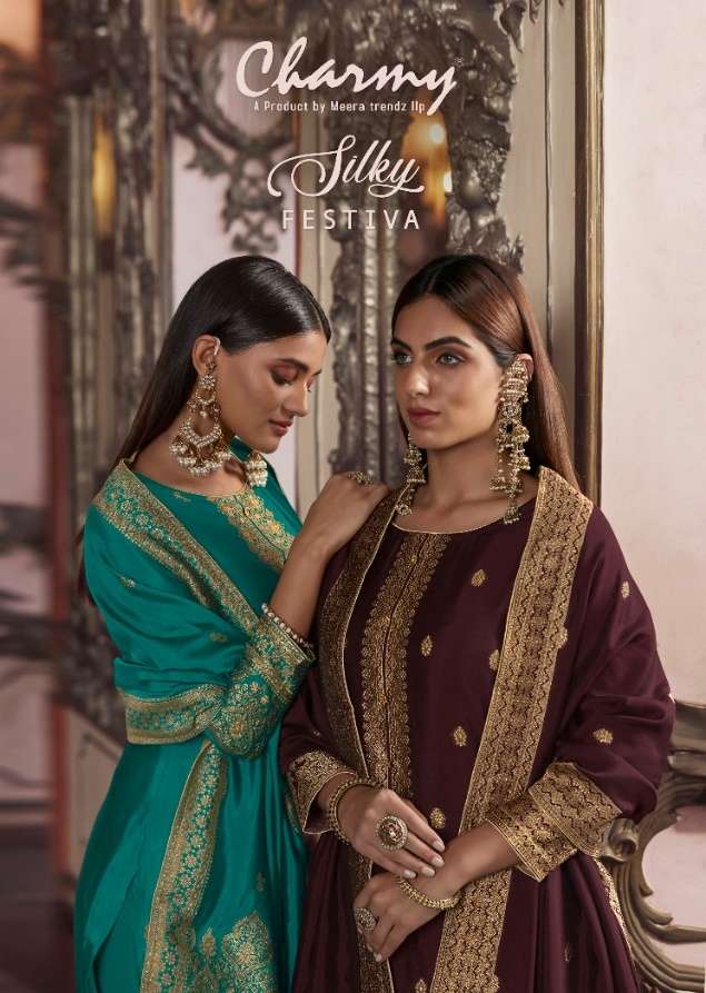 ZISA CHARMY SILK FESTIVA 4611-4615 DESIGNER SALWAR SUITS LATEST CATALOGUE