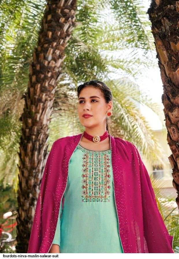 FOURDOTS NIRVA MUSLIN SALWAR SUIT