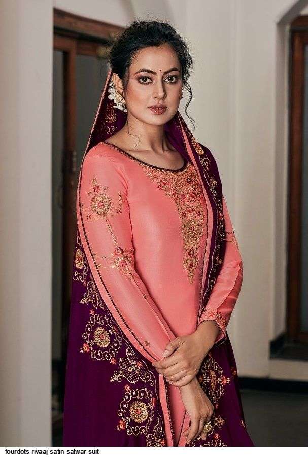 FOURDOTS RIVAAJ SATIN SALWAR SUIT