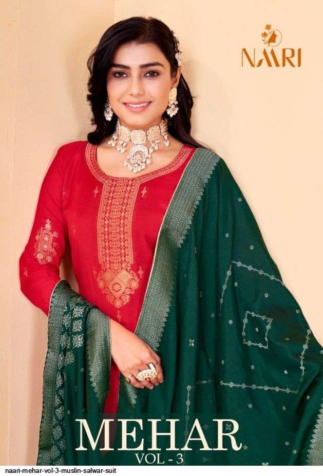 NAARI MEHAR VOL 3 MUSLIN SALWAR SUIT