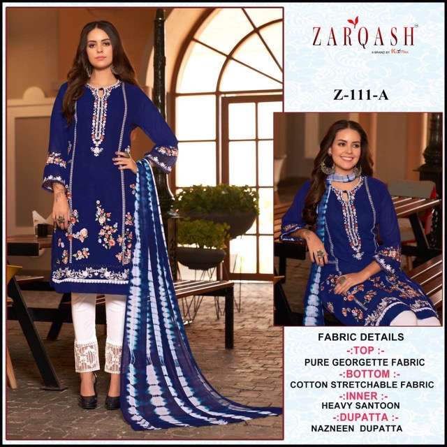 ZARQASH Z 111 READYMADE TOP PANT WITH DUPATTA NEW COLLECTION