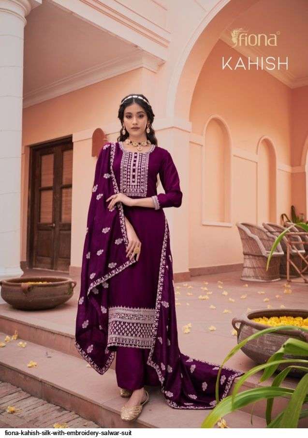 FIONA KAHISH SILK WITH EMBROIDERY SALWAR SUIT