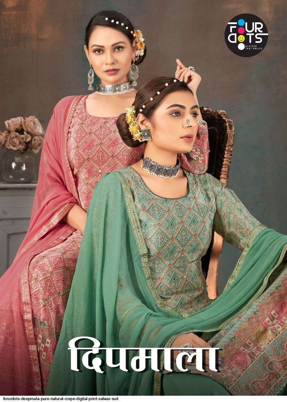 FORURDOTS DEEPMALA PURE NATURAL CREPE DIGITAL PRINT SALWAR SUIT