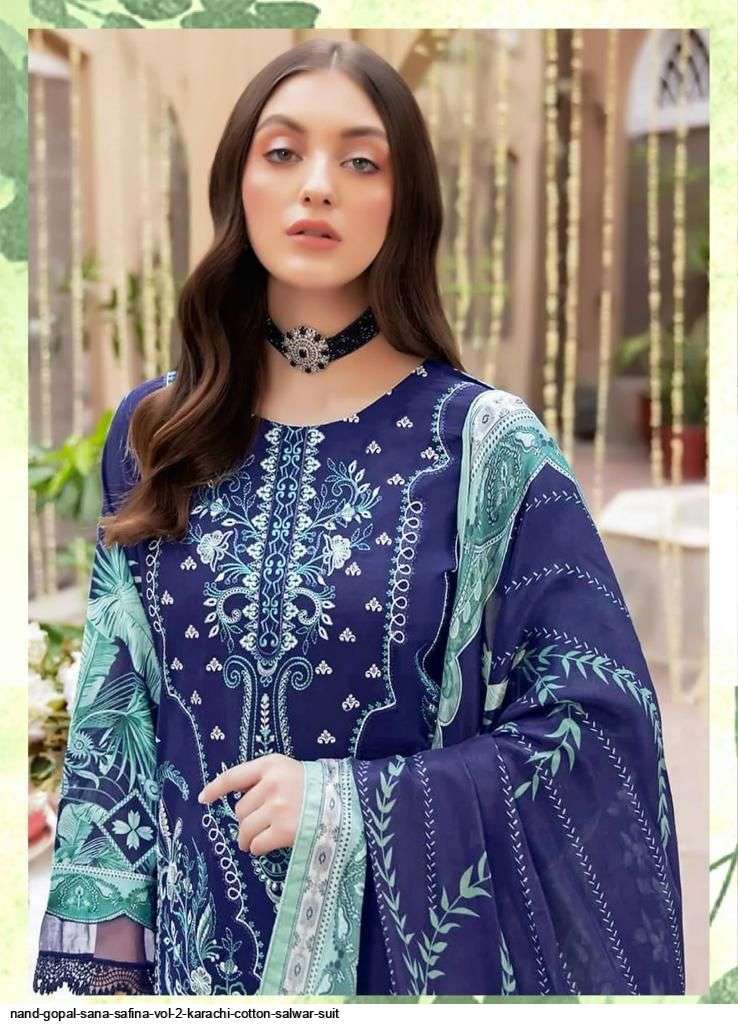 NAND GOPAL SANA SAFINA VOL 2 KARACHI COTTON SALWAR SUIT