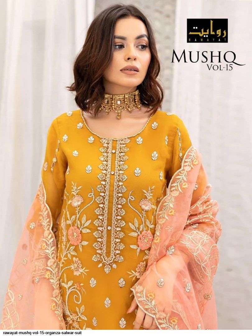 RAWAYAT MUSHQ VOL 15 ORGANZA SALWAR SUIT