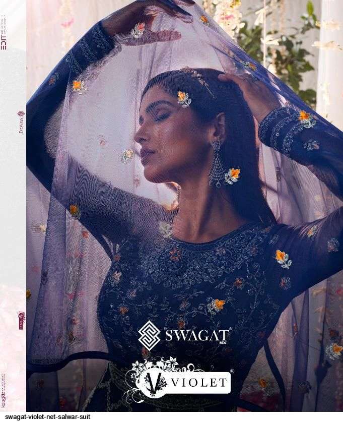SWAGAT VIOLET NET SALWAR SUIT