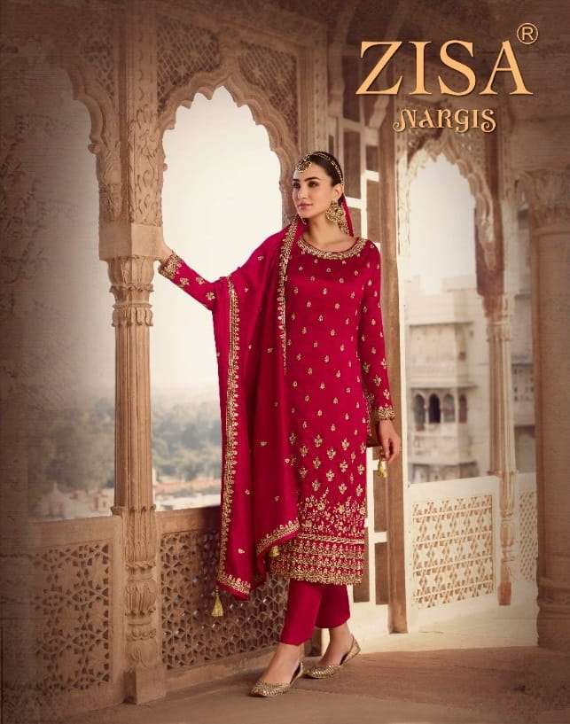 ZISA NARGIS BLOOMING SILK GEORGETTE SUITS BY MEERA TRENDZ