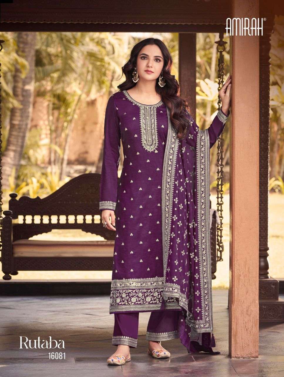 AMIRAH RUTABA DOLA SILK EMBROIDERY SALWAR SUITS 