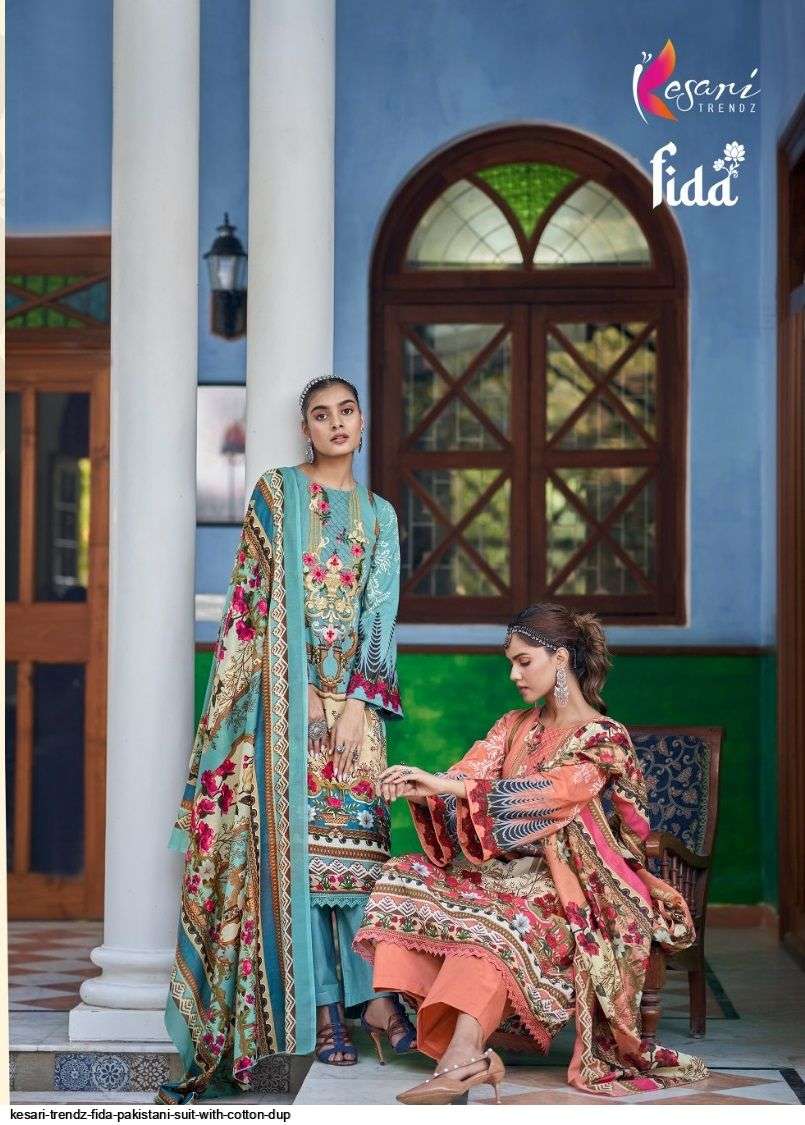 KESARI TRENDZ FIDA PAKISTANI SUIT WITH COTTON DUPATTA 