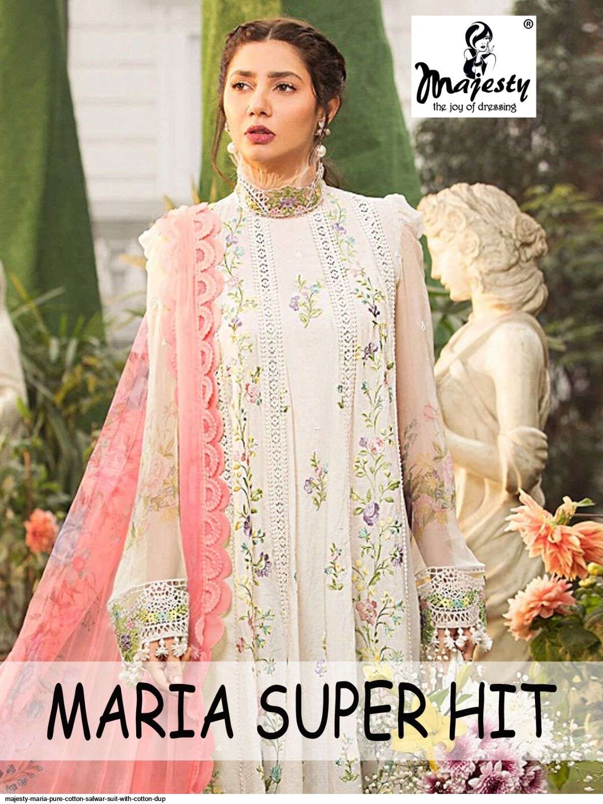 MAJESTY MARIA PURE COTTON SALWAR SUIT WITH COTTON DUPATTA 
