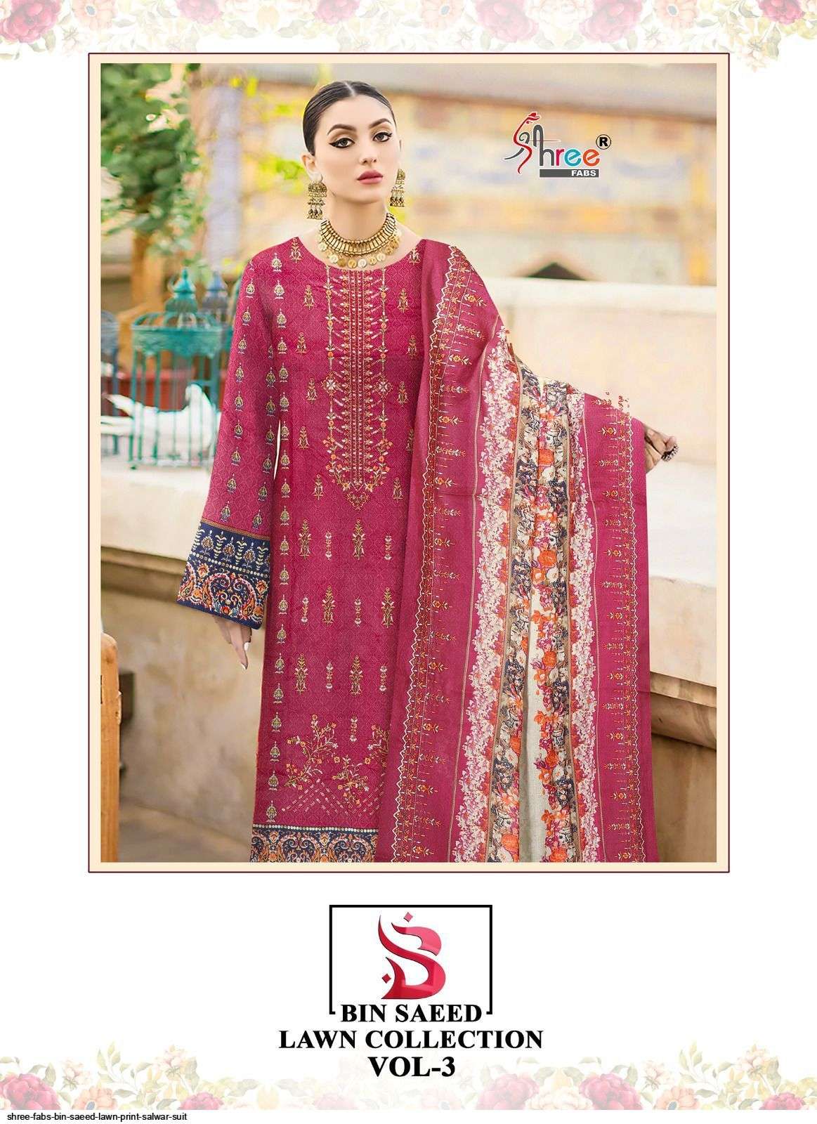 SHREE FABS BIN SAEED LAWN PRINT SALWAR SUIT
