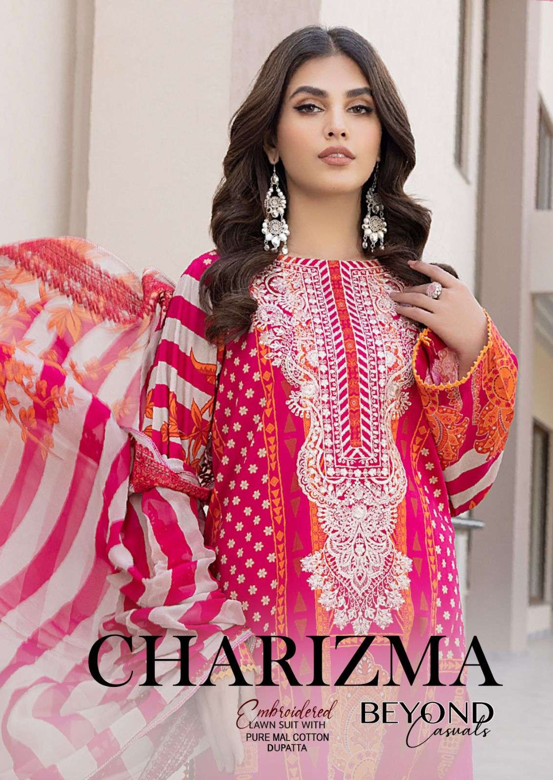 CHARIZMA BEYOND D.NO 1111 TO 1114 SERIES EMBROIDERY LAWN SUIT KARACHI CATALOGUE 2023