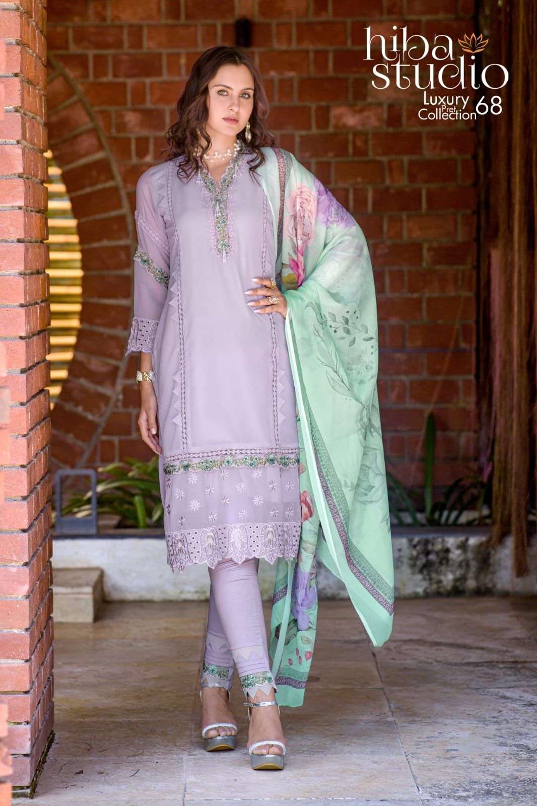 HIBA STUDIO LPC 68 PAKISTANI KURTI PANT WITH DUPATTA NEW CATALOGUE