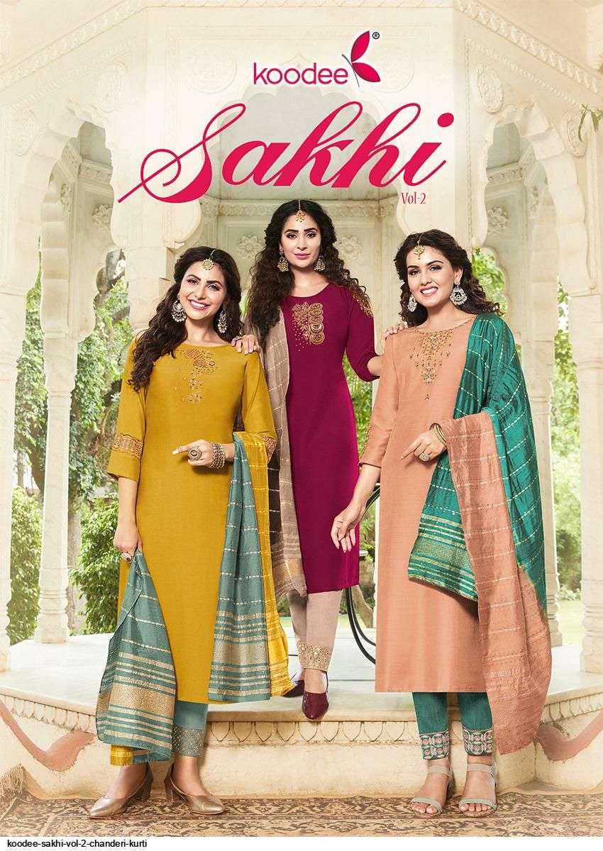 KOODEE SAKHI VOL 2 CHANDERI KURTI