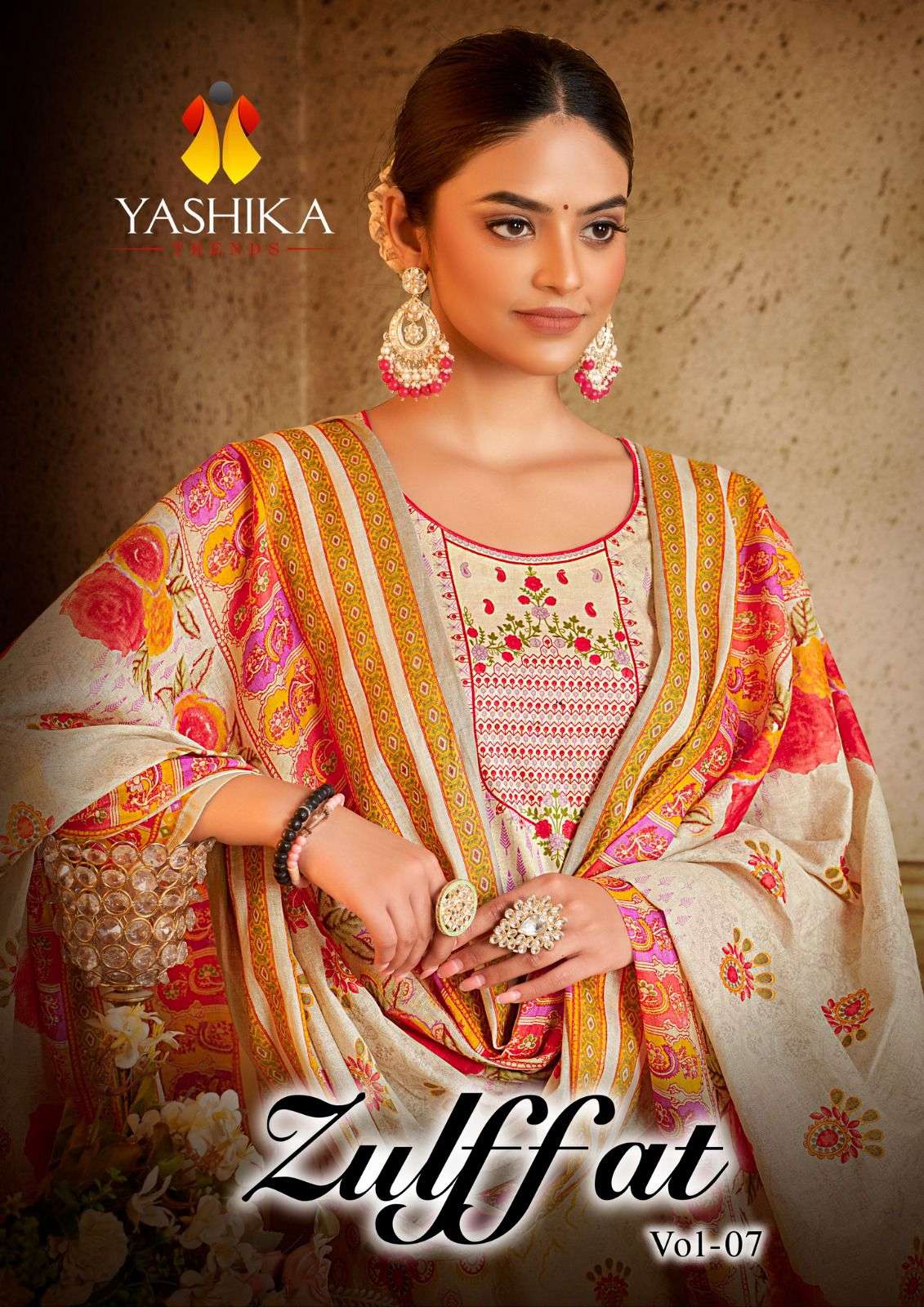 YASHIKA TRENDS ZULFFAT VOL 7 LAWN PRINTED SUITS NEW CATALOGUE