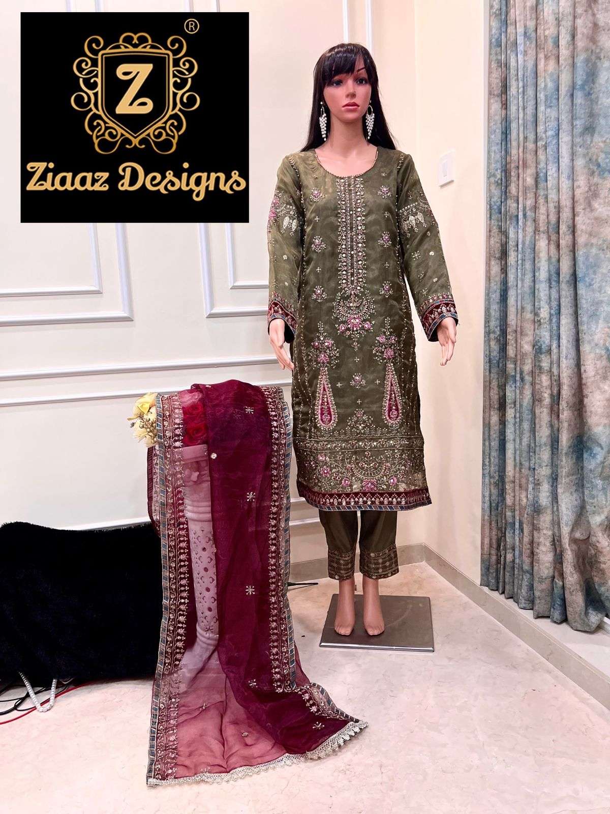 ZIAAZ DESIGNS D-170 GEORGETTE EID PAKISTANI COLLECTION WHOLESALER IN SURAT 