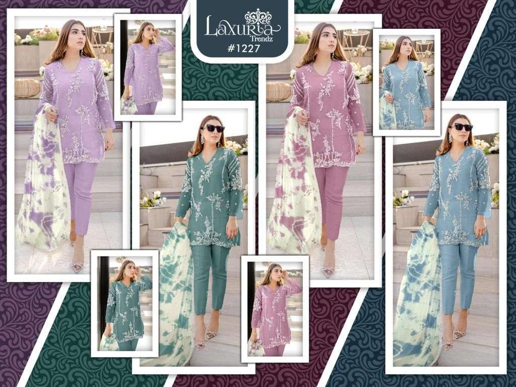 LAXURIA TRENDZ 1227 SERIES PAKISTANI STYLE DESIGNER KURTI MANUFACTURER 
