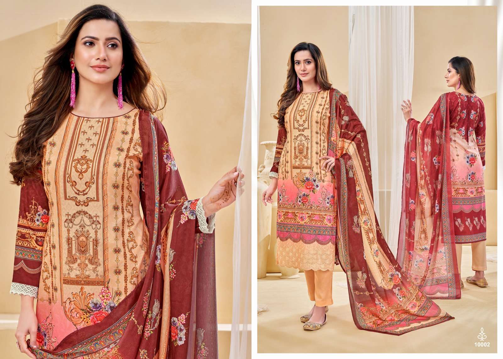 ZSM SAFA SALWAR MASLIN WITH DAMAN EMBROIDERY DIGITAL PRINT 