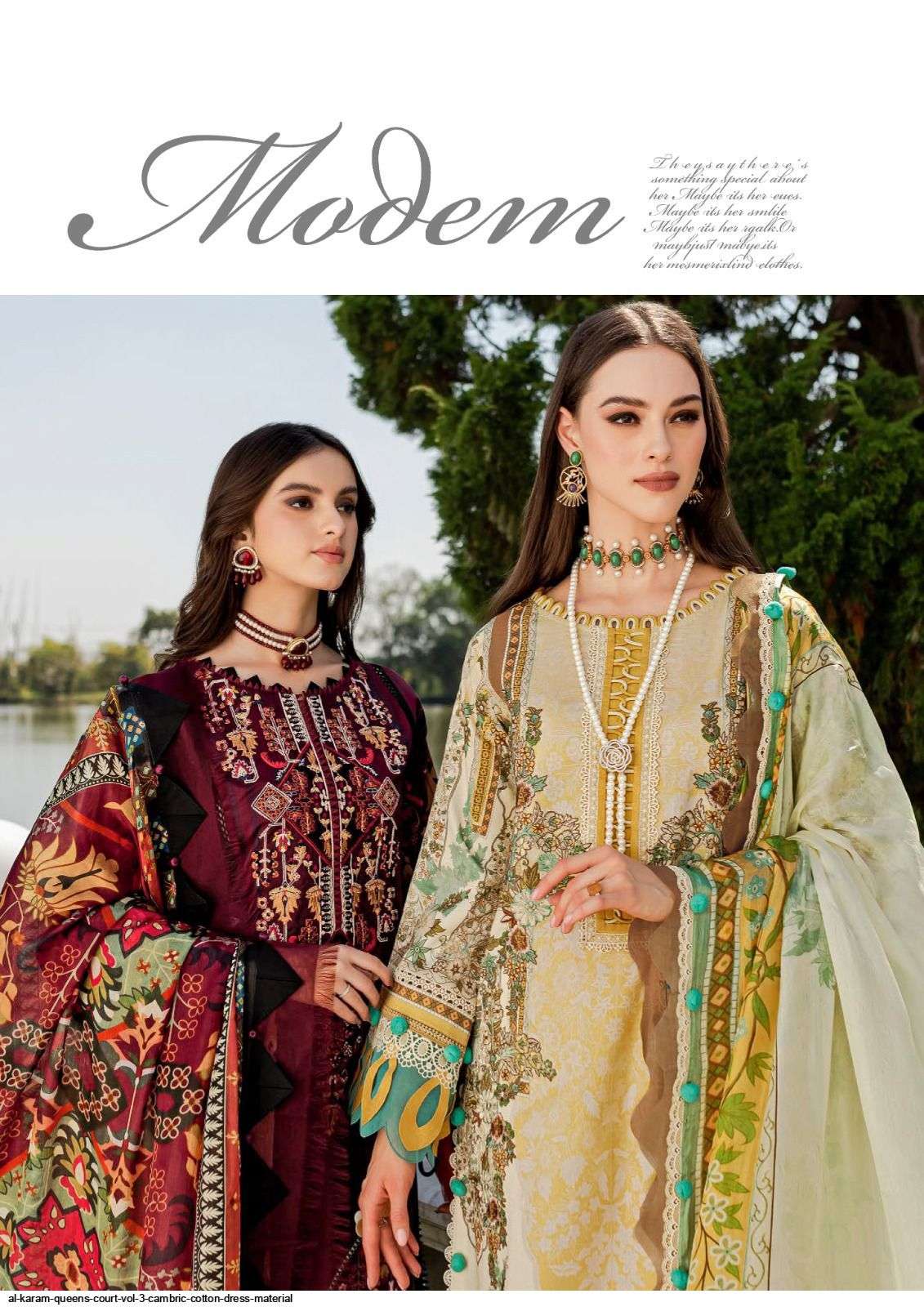 AL KARAM QUEEN COURT VOL 3 CAMRIC PRINT SUIT WHOLESALE PRICE SURAT 