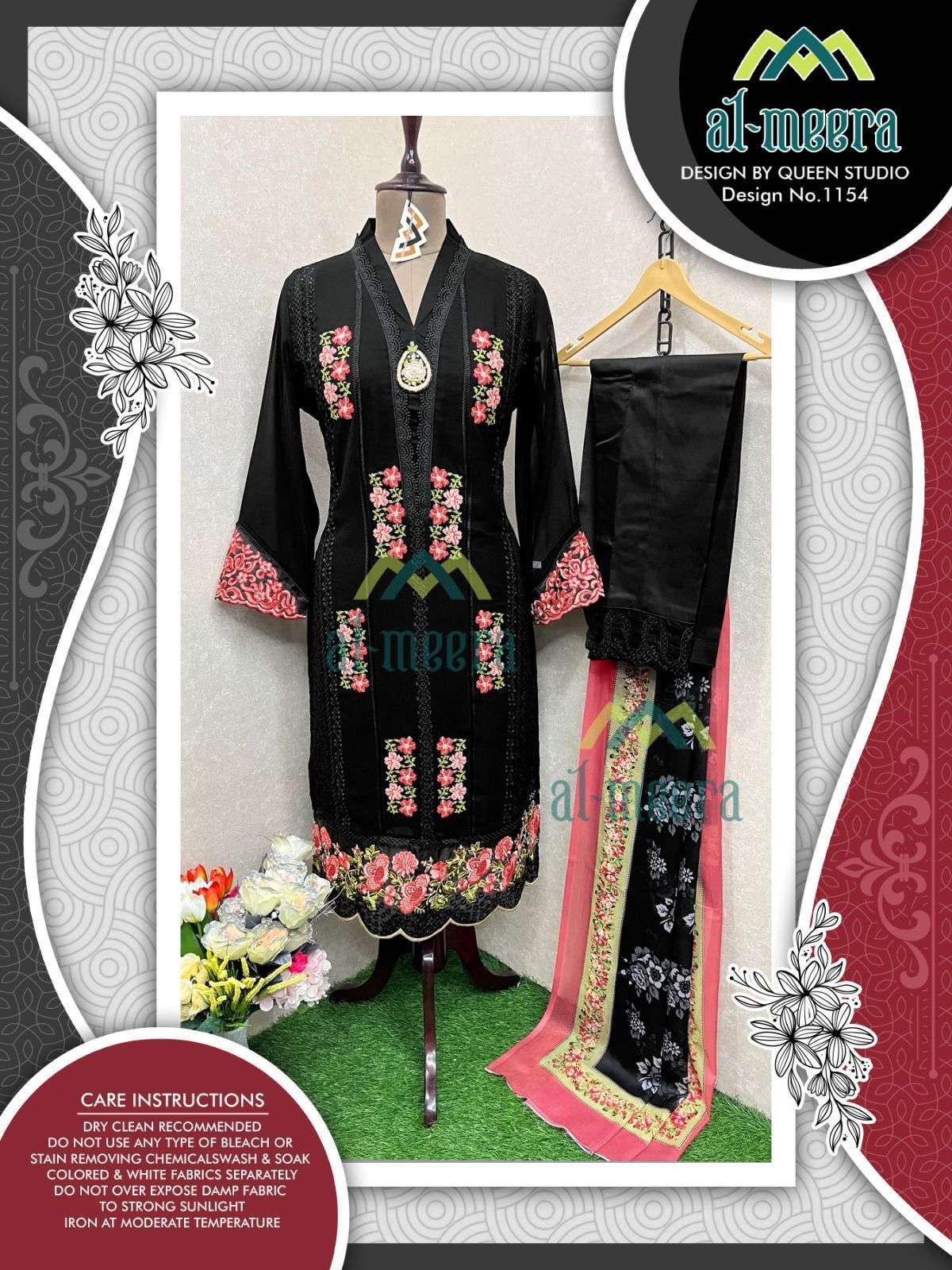 AL-MEERA D.NO-1147 LUXURY PRET COLLECTION DESIGN BY QUEEN STUDIO 