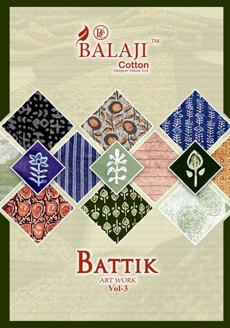 BALAJI COTTON BATTIK ART WORK VOL 3 COTTON PRINTED SUITS