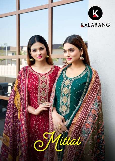 KALARANG MITTAL MUSLIN DOLA JACQUARD SALWAR SUITS