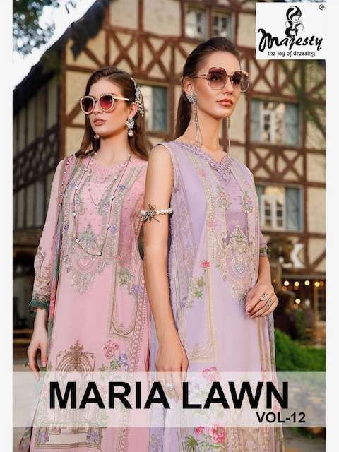 MAJESTY MARIA LAWN VOL 12 JAM COTTON PAKISTANI SUIT BEST RATE 