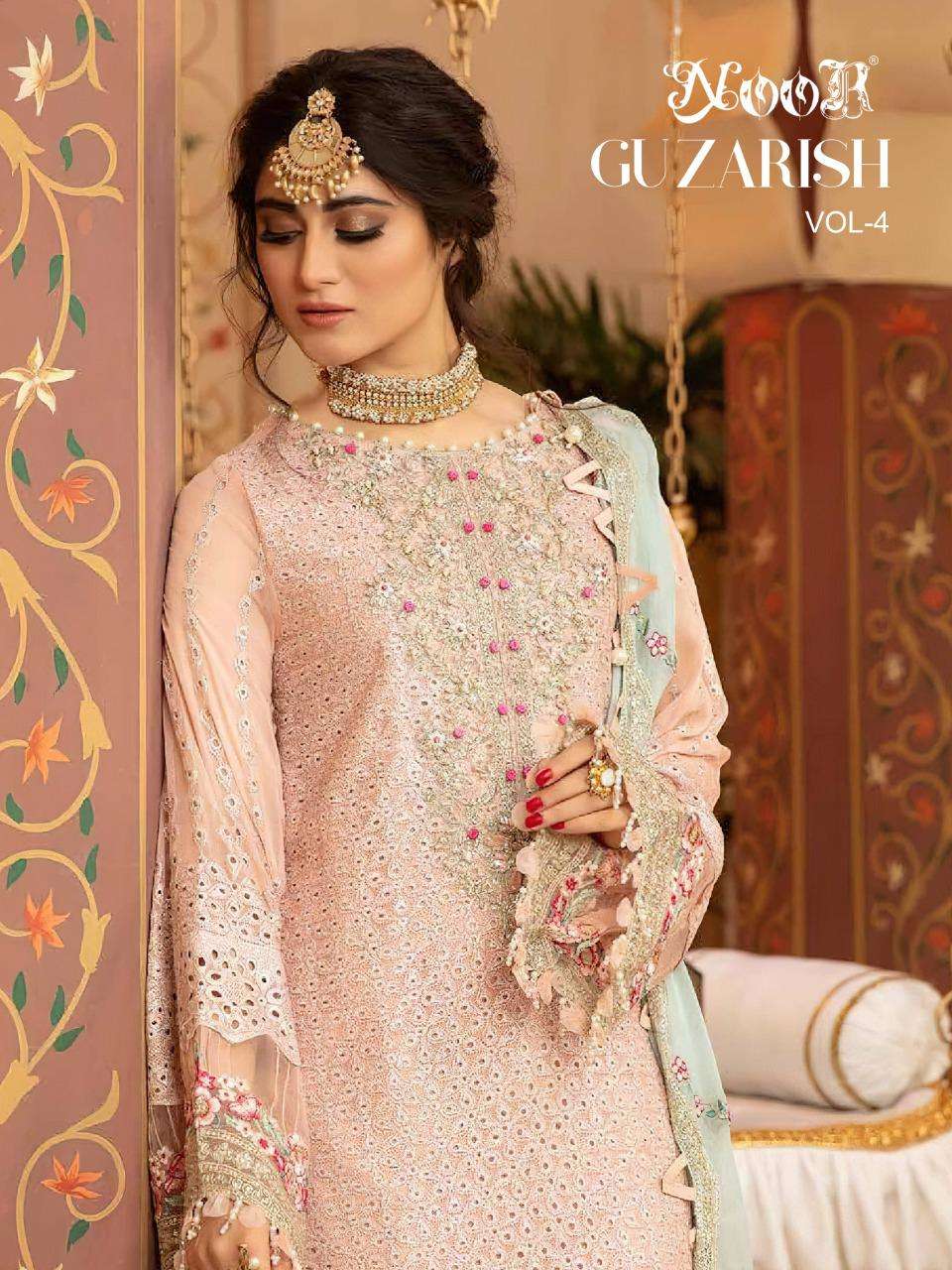 NOOR GUAZRISH VOL-4 DESIGNER GEORGETTE EMBRODERY PAKISTANI SALWAR KAMEEZ 