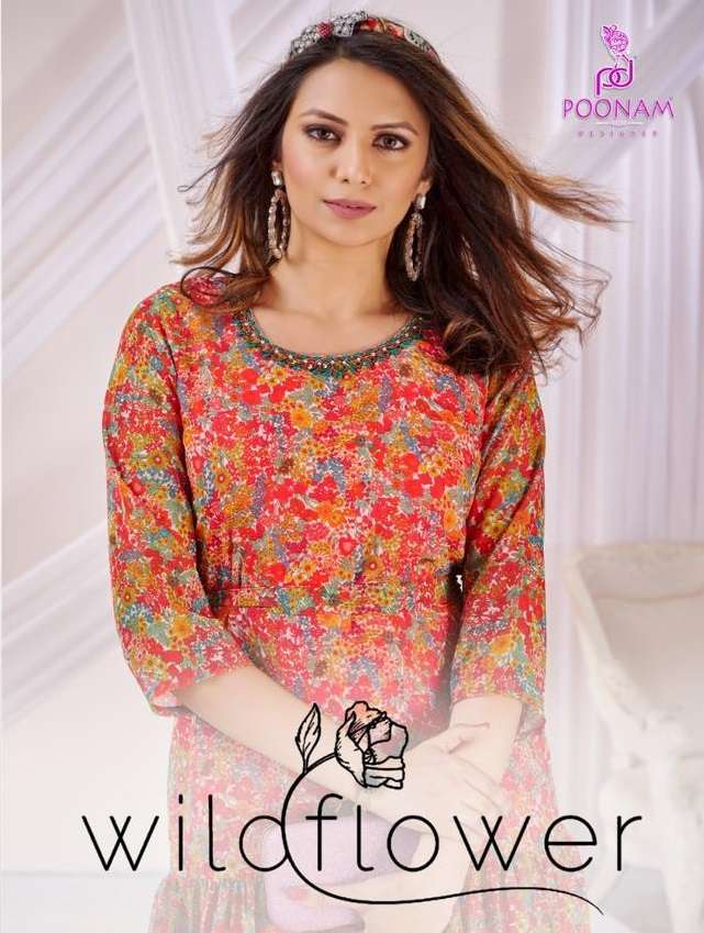 POONAM DESIGNER WILD FLOWER GEORGETTE PRINT COLLECTION CATALOGUE 2023