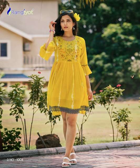 RANGJYOT RICH GIRL COTTON PRINT SHORT TUNIC NEW CATALOGUE 2023