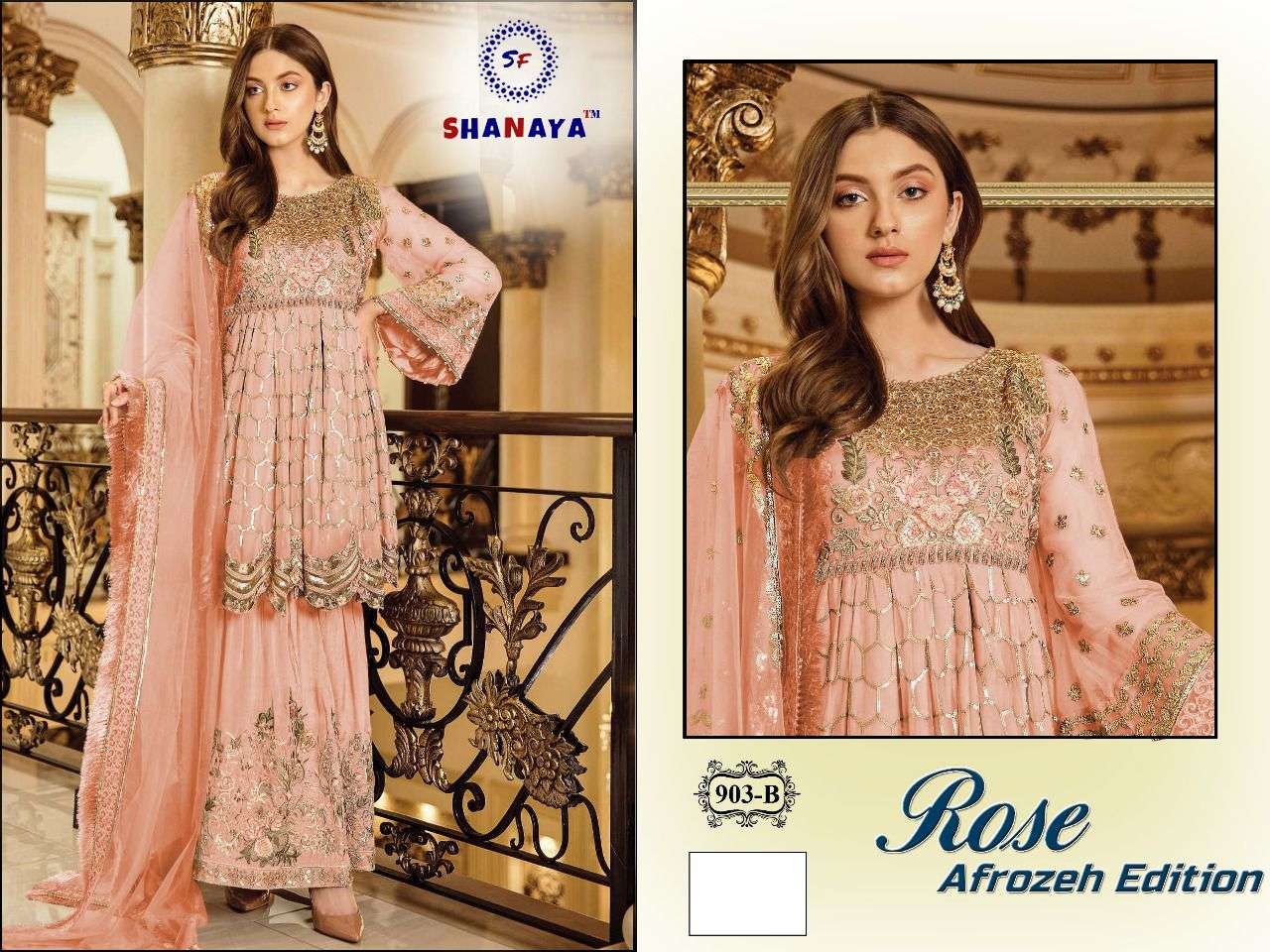 SHANAYA ROSE AFROZEH EDITION S-903 COLORS PAKISTANI SALWAR SUIT 