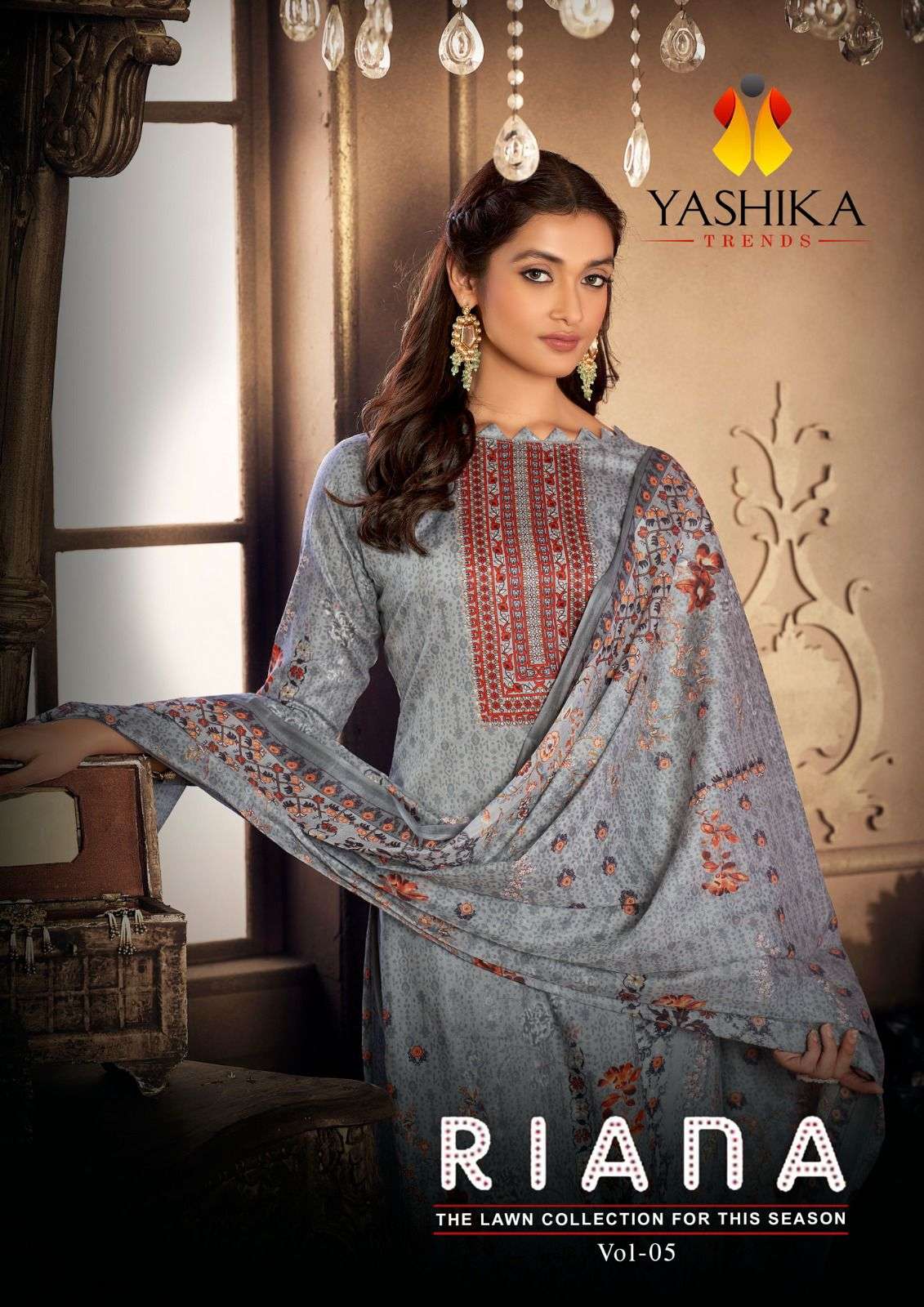 YASHIKA TRENDZ RIANA VOL 5 PURE KARACHI DESIGNER SUIT WHOLESALER 