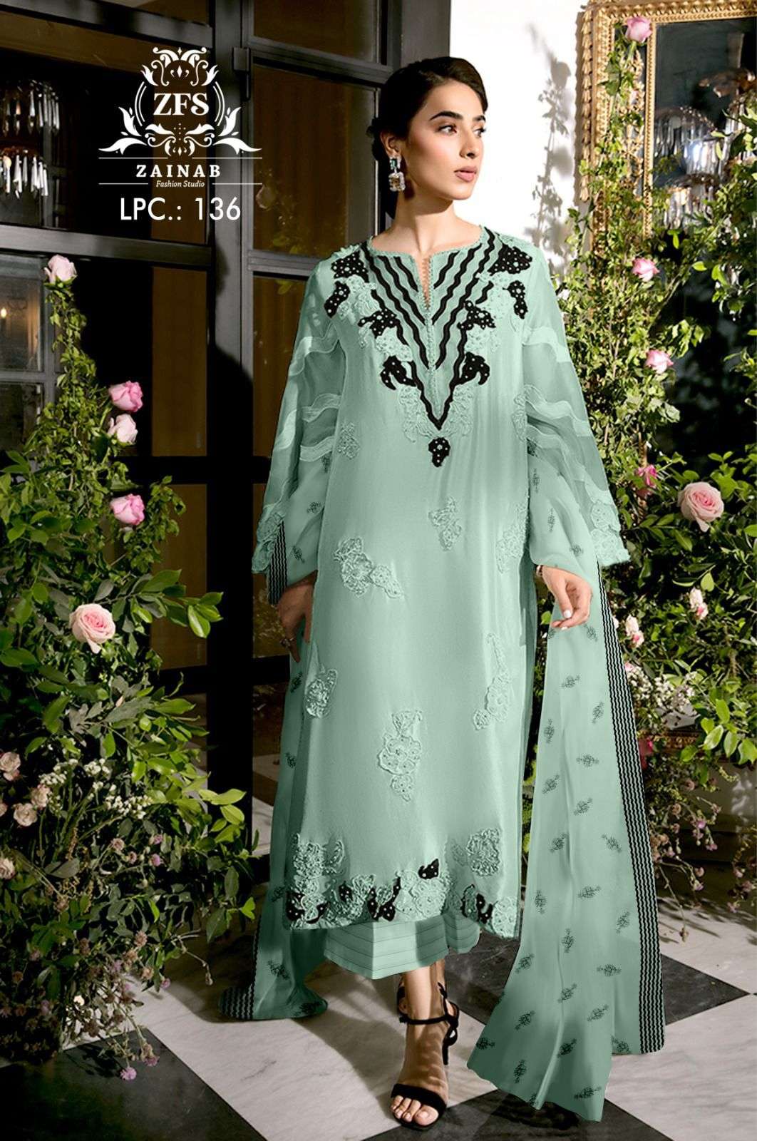 ZAINAB FASHION STUDIO LUXURY PREET (LPC:- 136) EMBROIDERY COLLECTION 