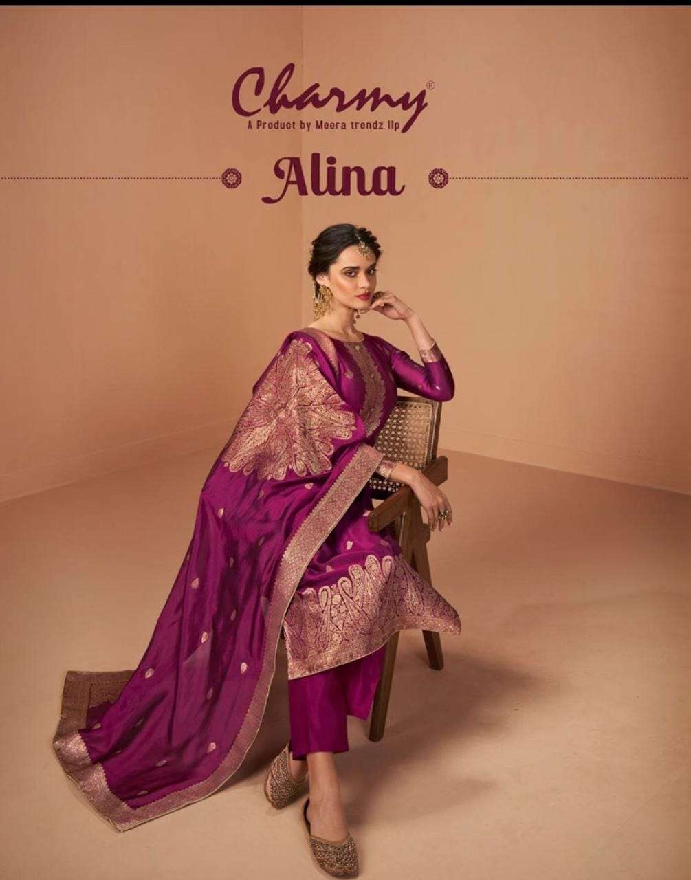 ZISA CHARMY ALINA SILK JACQUARD EXCLUSIVE SALWAR SUITS 
