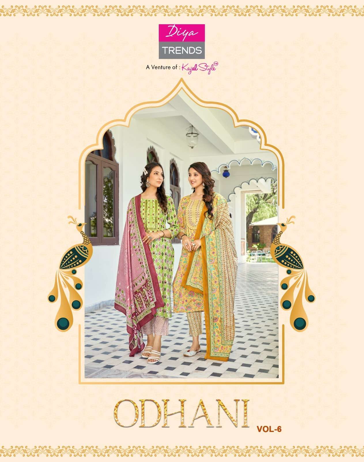 DIYA TRENDS ODHANI VOL.6 STRAIGHT KURTI WITH PANT & DUPATTA COLLECTION